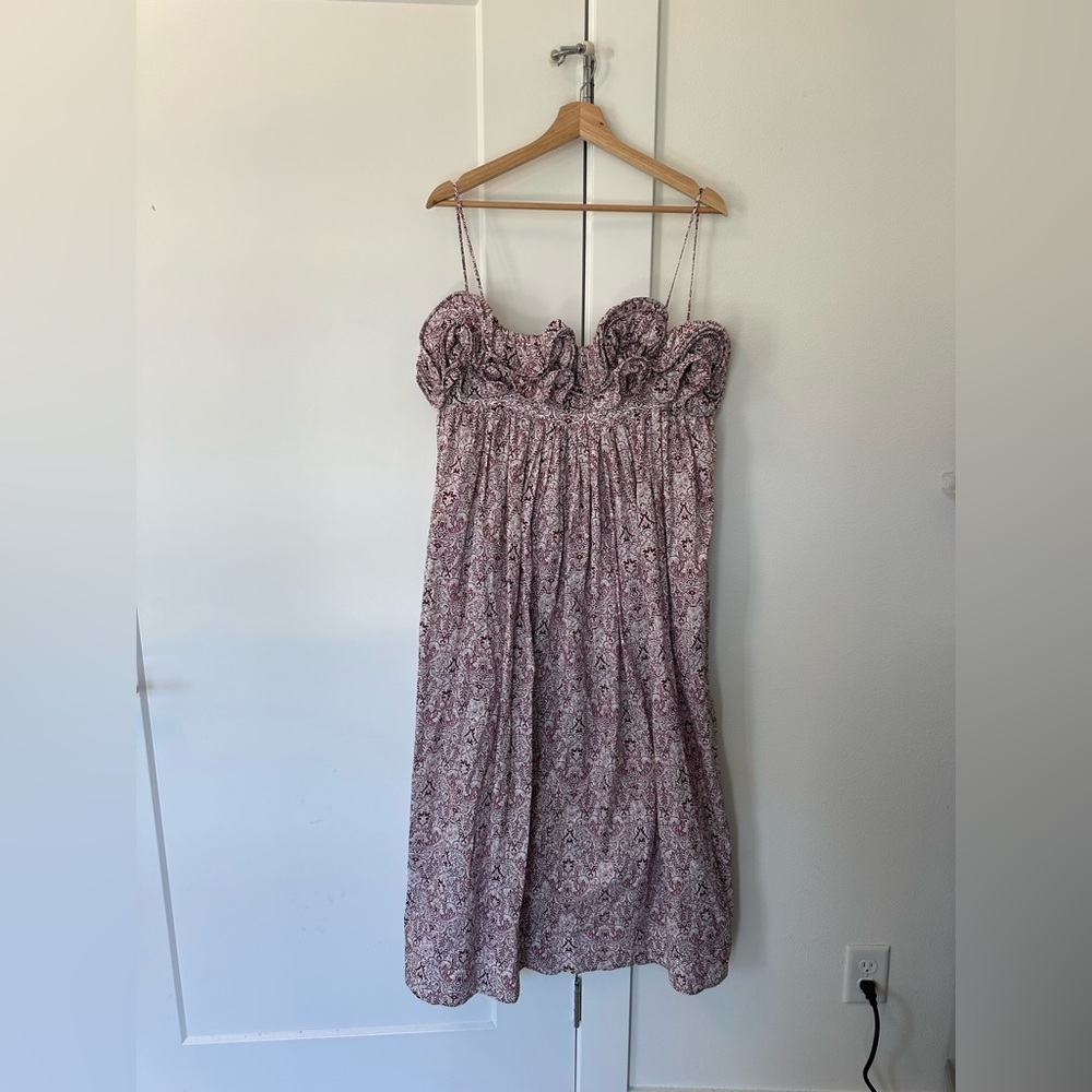 Nackiyè Burgundy Paisley Maxi Dress